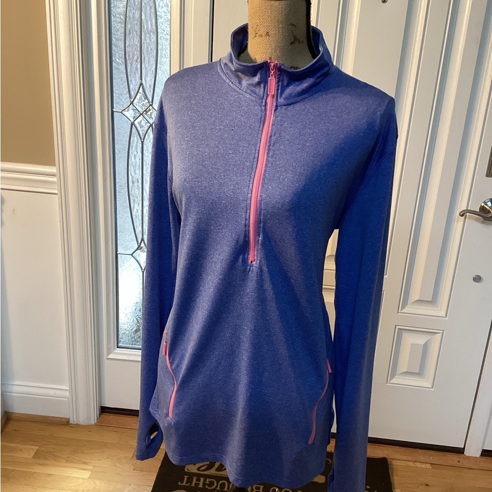Women's Blue Quarter-Zip Top